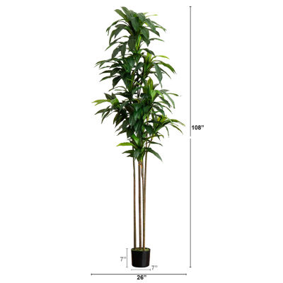 Nearly Natural 9' Dracaena With Real Touch Leaves Artificial Plant