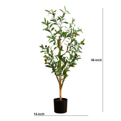 Nearly Natural 3' Olive With Natural Trunk Artificial Plant