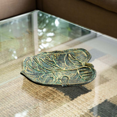 Nearly Natural 10" Leaf Shaped Decorative Tray