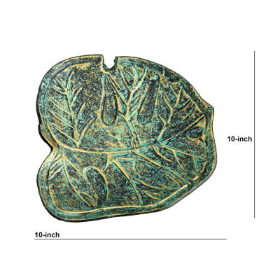 Nearly Natural 10" Leaf Shaped Decorative Tray