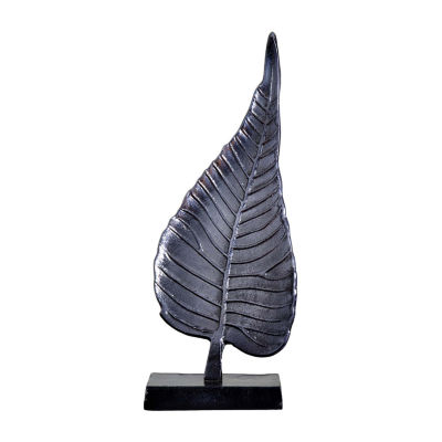 Nearly Natural "17"" Aluminum Bodhi Leaf" Figurine