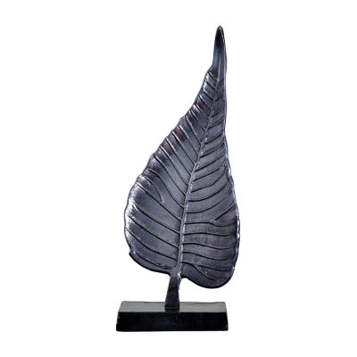 Nearly Natural 17" Aluminum Bodhi Leaf Figurine