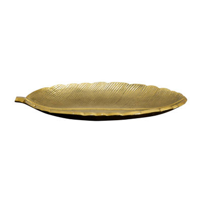 Nearly Natural 16" Gold Leaf Decorative Tray