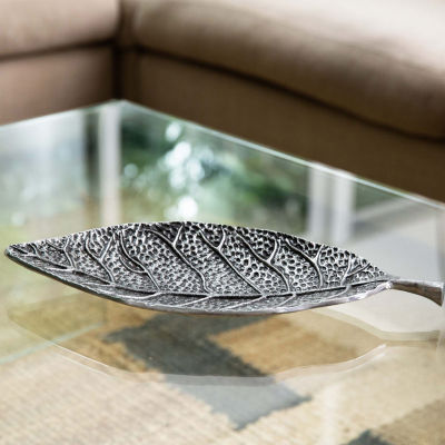 Nearly Natural 16" Antique Leaf Decorative Tray