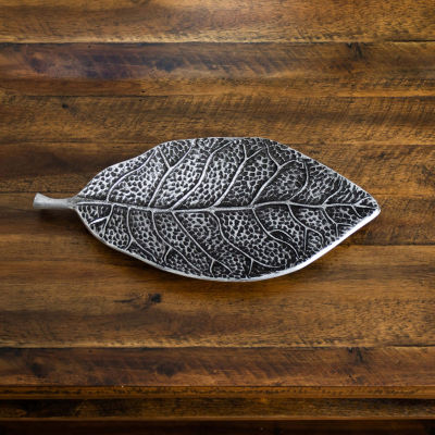 Nearly Natural 16" Antique Leaf Decorative Tray