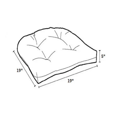 Sweet Home Collection™ Havana Stripe Patio Cushions Indoor/Outdoor Reversible Chair Pads Tufted 19" x 19"