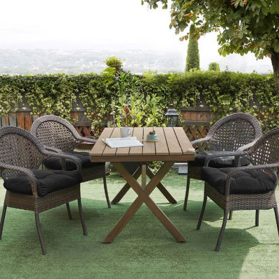 Sweet Home Collection Reversible Solid Patio Dining Cushions