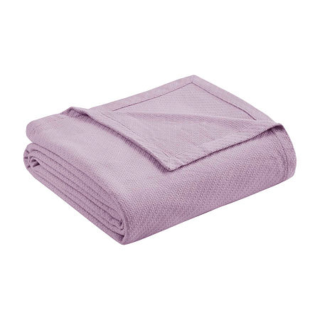 Madison Park Liquid Cotton Blanket, Full/queen, Purple