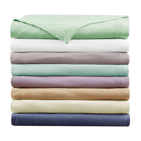 Madison Park Liquid Cotton Blanket, Full/queen, Purple