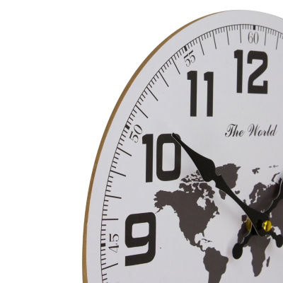 Northlight 12" Battery Operated Continent Wall Clock