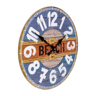 Northlight 12" Battery Operated Beach Wall Clock