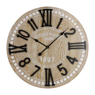 Northlight 24" Battery Operated Roman Numeral & Block Numbers Wall Clock