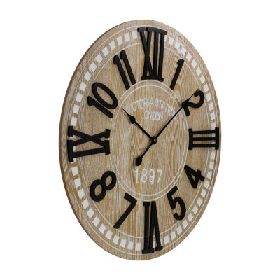 Northlight 24" Battery Operated Roman Numeral & Block Numbers Wall Clock