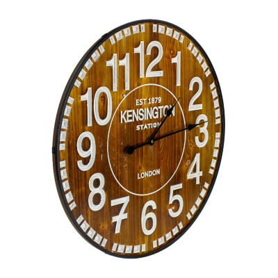 Northlight 24" Rustic Industrial Metal Framed Wall Clock