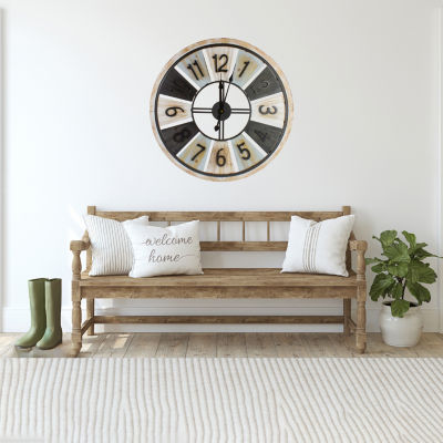 Northlight 28" Whitewashed Wall Clock