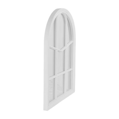 Northlight 20" White Arched Windowpane Wall Mirror