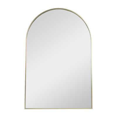 Northlight 36" Gold Framed Modern Arched Wall Mirror