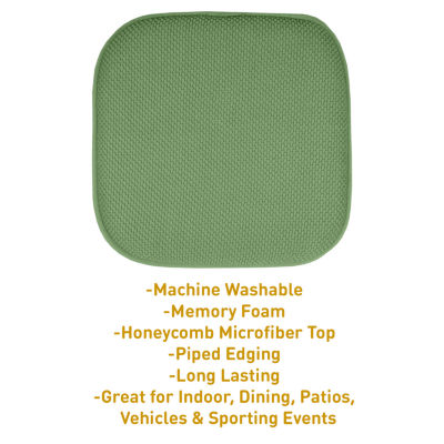 Sweet Home Collection™ Honeycomb Memory Foam No Slip Back 16" x Chair Pad Cushion
