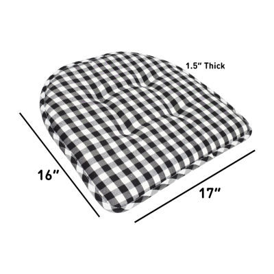 Sweet Home Collection Buffalo Checkered U-Shape Dining Cushion