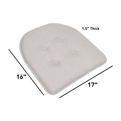 Sweet Home Collection™ Solid Color U Shaped Memory Foam 17" x 16" Chair Cushions