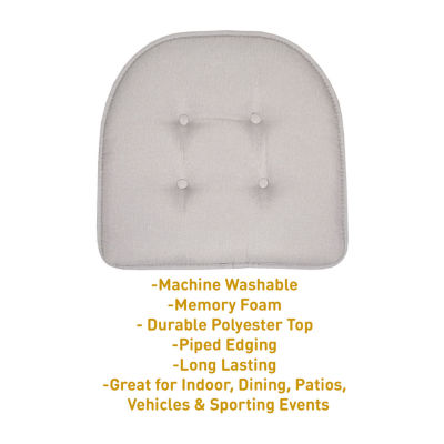 Sweet Home Collection™ Solid Color U Shaped Memory Foam 17" x 16" Chair Cushions