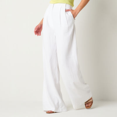 Worthington Womens Mid Rise Wide Leg Palazzo Pant-Tall