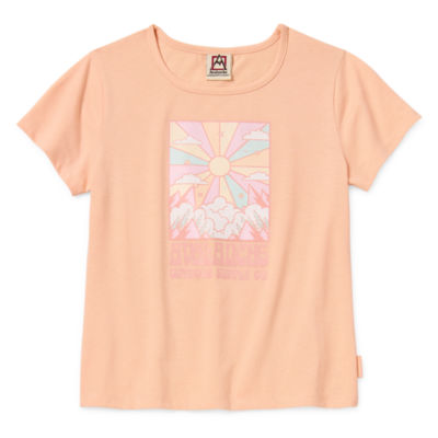 Avalanche Big Kid Girls Round Neck Short Sleeve Classic Fit Graphic T-Shirt