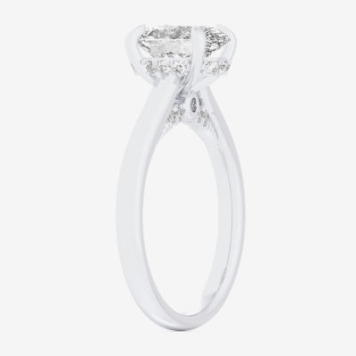 G-H / Si1-Si2) Womens 1/ CT. T.W. Lab Grown White Diamond 14K Gold Oval Solitaire Engagement Ring