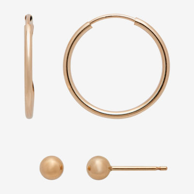 Gold Theory Round 2 Pair Earring Set