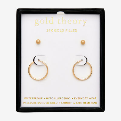 Gold Theory Round 2 Pair Earring Set