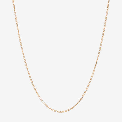 Gold Theory 18 Inch Solid Curb Chain Necklace