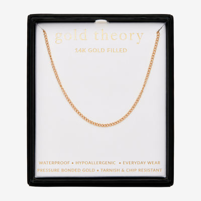 Gold Theory 18 Inch Solid Curb Chain Necklace