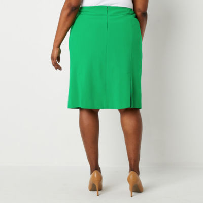 Black Label by Evan-Picone Womens Plus Suit Skirt
