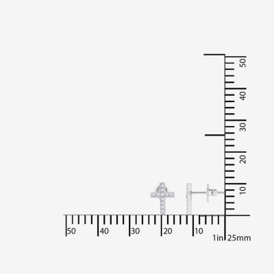 Diamonart Womens Cubic Zirconia Sterling Silver Cross 2-pc. Jewelry Set