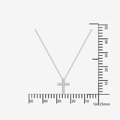 Diamonart Womens Cubic Zirconia Sterling Silver Cross 2-pc. Jewelry Set