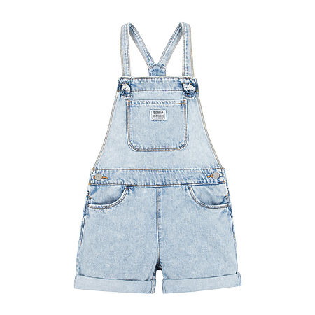 Levi's Big Girls Shortalls, 10, Blue