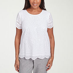 【BONNAE】 Eyelet top ♥2Colors Eyelet top (White) - bonnae
