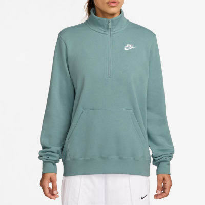 Nike Womens Mock Neck Long Sleeve Active Quarter-Zip Pullover