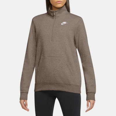 Nike Womens Mock Neck Long Sleeve Active Quarter-Zip Pullover