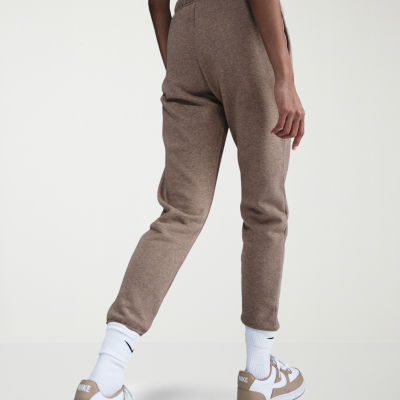 Nike Club Womens Drawstring Waist Cuffed Mid Rise Fleece Active Jogger Pant
