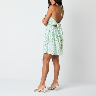 by&by Womens Sleeveless Juniors Paisley Babydoll Dress