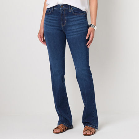 a.n.a Womens High Rise Bootcut Jean, 20 Petite Short, Blue