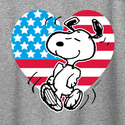 Womens Crew Neck Short Sleeve Regular Fit Peanuts Graphic T-Shirt