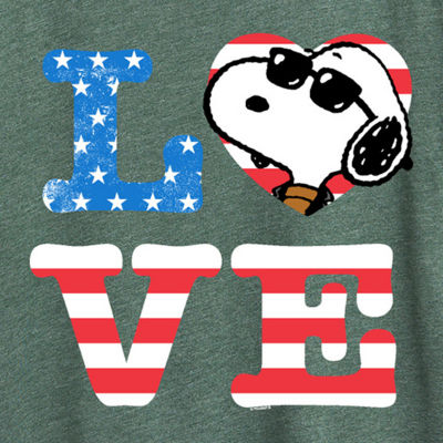 Womens Crew Neck Short Sleeve Regular Fit Peanuts Graphic T-Shirt