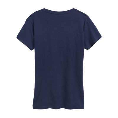 Womens Crew Neck Short Sleeve Regular Fit Graphic T-Shirt