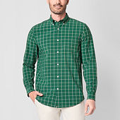 Wrangler Checotah Mens Classic Fit Long Sleeve Striped Button-Down Shirt