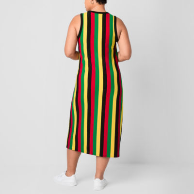 Hope & Wonder Juneteenth Womens Plus Sleeveless Maxi Dress