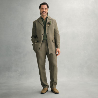 Stafford Linen Blend Mens Classic Fit Sport Coat