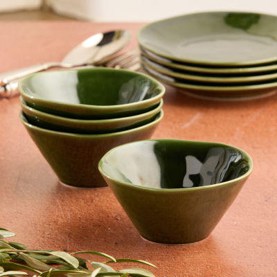 Certified International Verde 4-pc. Stoneware Ice Cream Bowl