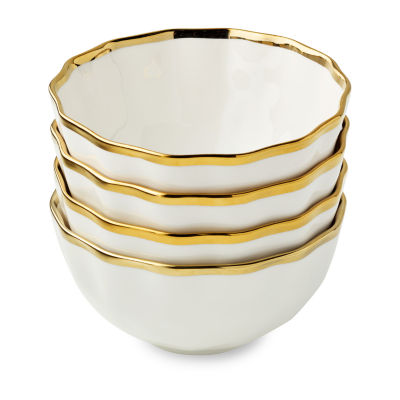 Certified International Regency Gold 4-pc. Porcelain Cereal Bowl
